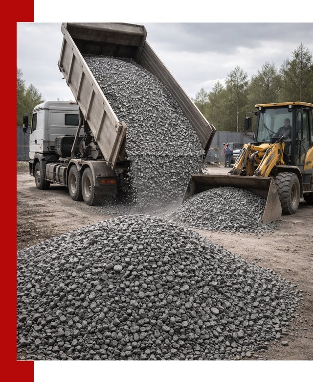 Доставка и продажа щебня гранитного в Курске