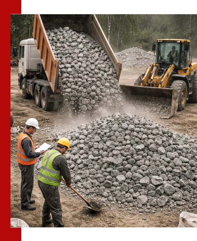 Гранитный щебень фракция 70-150 доставка в Курске