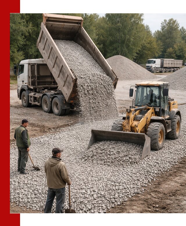 Купить гравийный щебень фракция 20-40 в Курске с доставкой