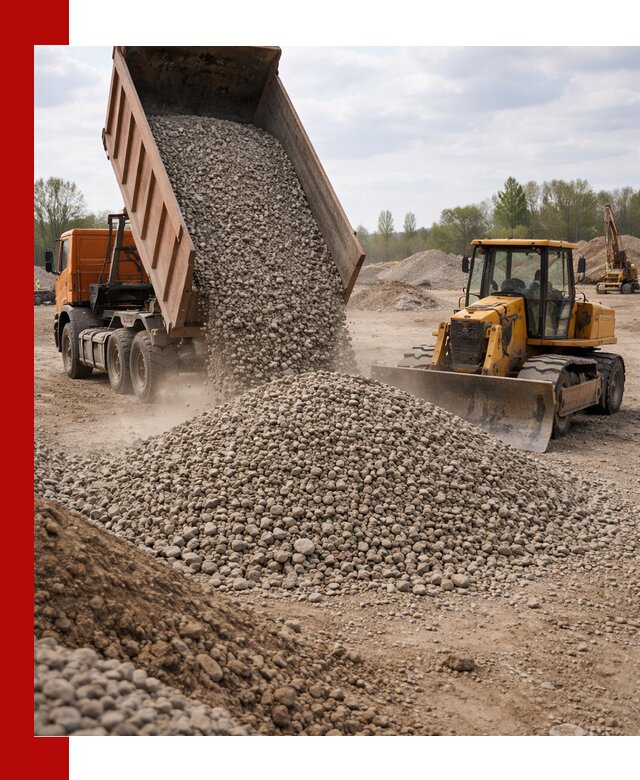 Доставка гравийного щебня фракции 40-70 в Курске