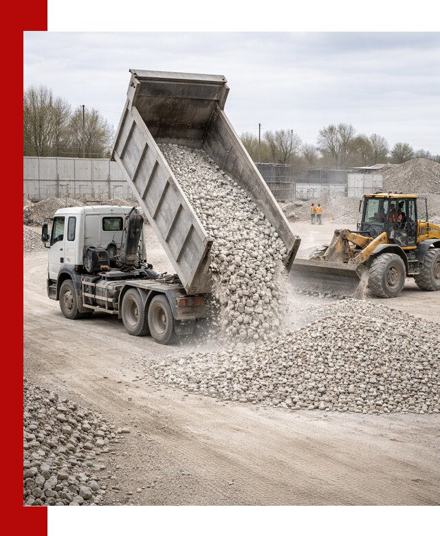 Доставка и продажа известнякового щебня в Курске