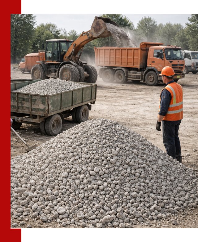 Доставка известнякового щебня фракция 20–40 в Курске