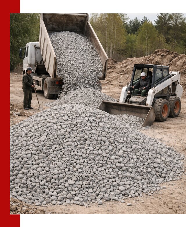 Доставка доломитового щебня в Курске напрямую от карьера