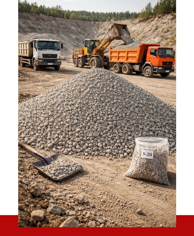 Доломитовый щебень фр. 5-20 в Курске от 4378 р. | ПРОНЕРУДКус