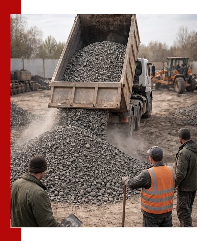 Доставка шлакового щебня в удобные сроки по выгодной цене в Курске