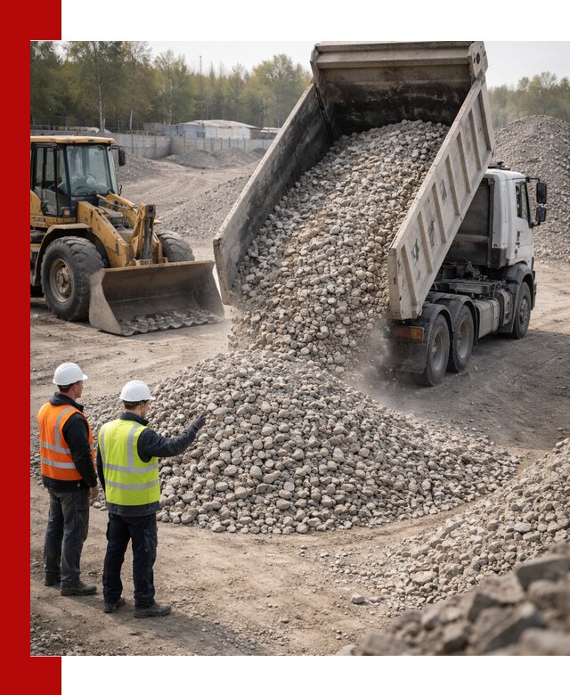 Вторичный щебень фракция 40–70 доставка в Курске