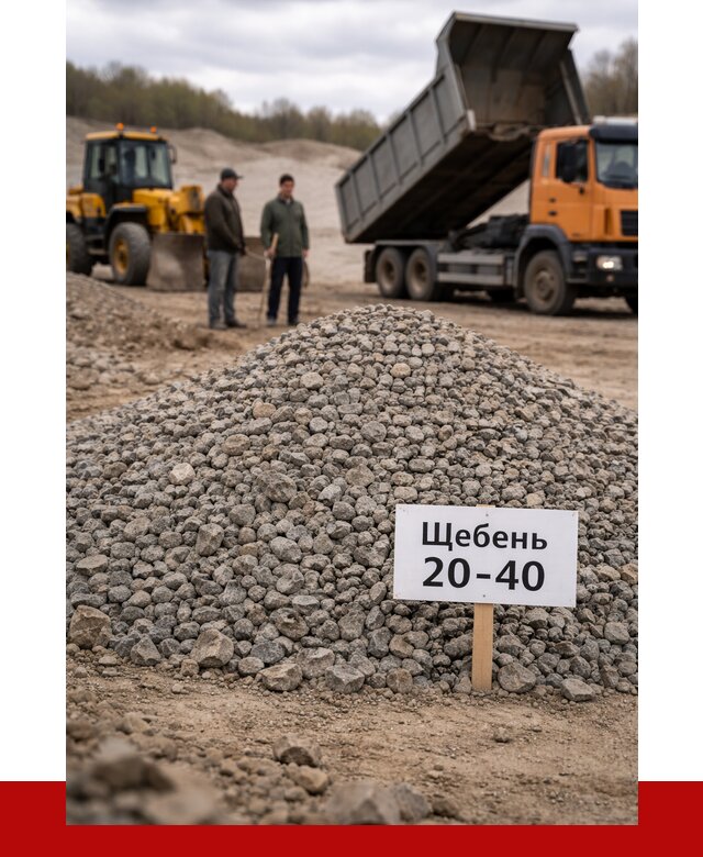 Бетонный щебень фракция 20-40 в Курске от 2554 р. | ПРОНЕРУДКус