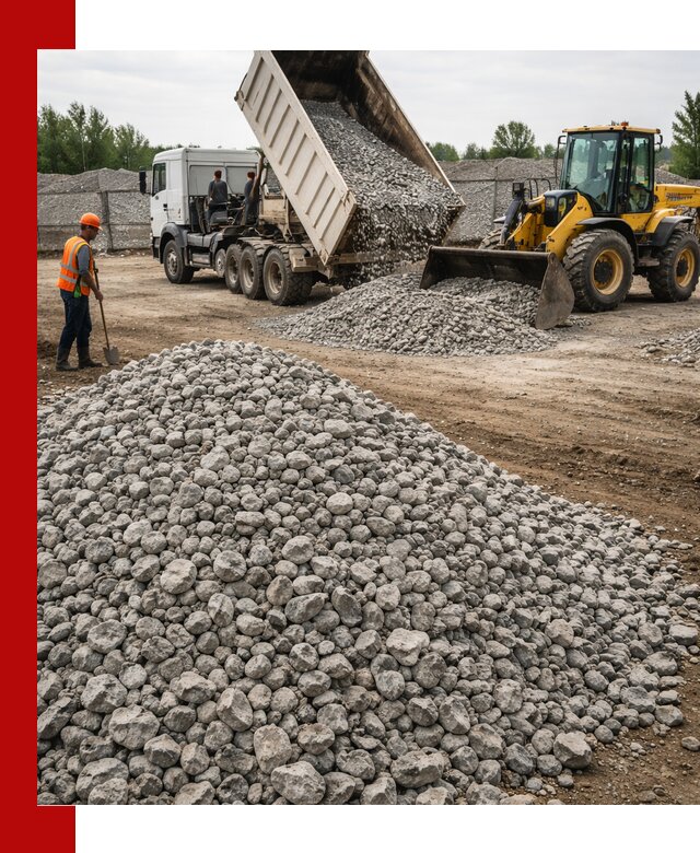 Доставка бетонного щебня фракции 40-70 в Курске