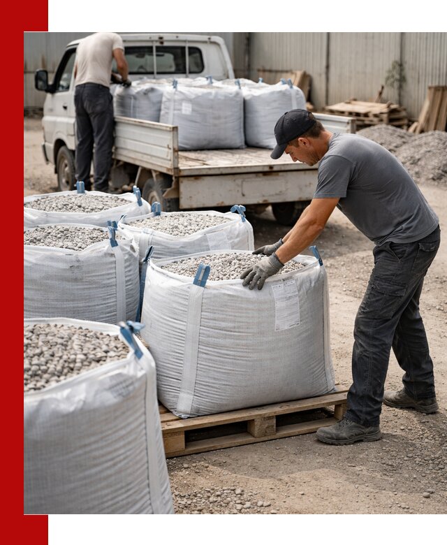 Доставка щебня в мешках по выгодным ценам в Курске