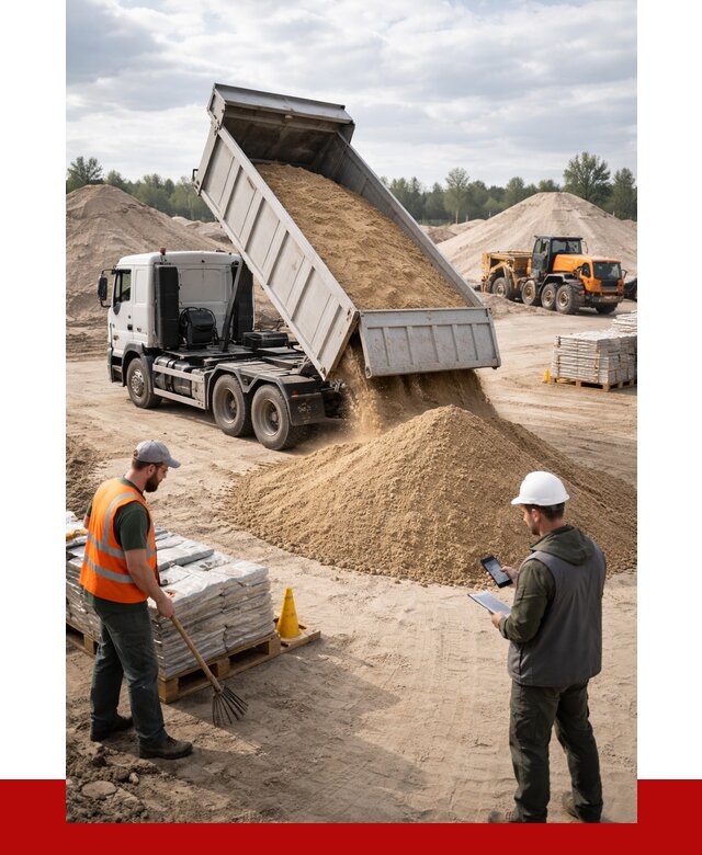 Карьерный песок с доставкой в Курске от 3753 р. ПРОНЕРУДКус