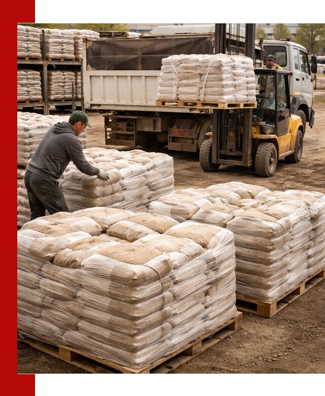 Карьерный песок в мешках с доставкой в Курске