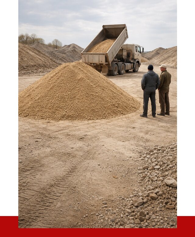 Карьерный песок крупнозернистый в Курске от 8860 р | ПРОНЕРУДКус