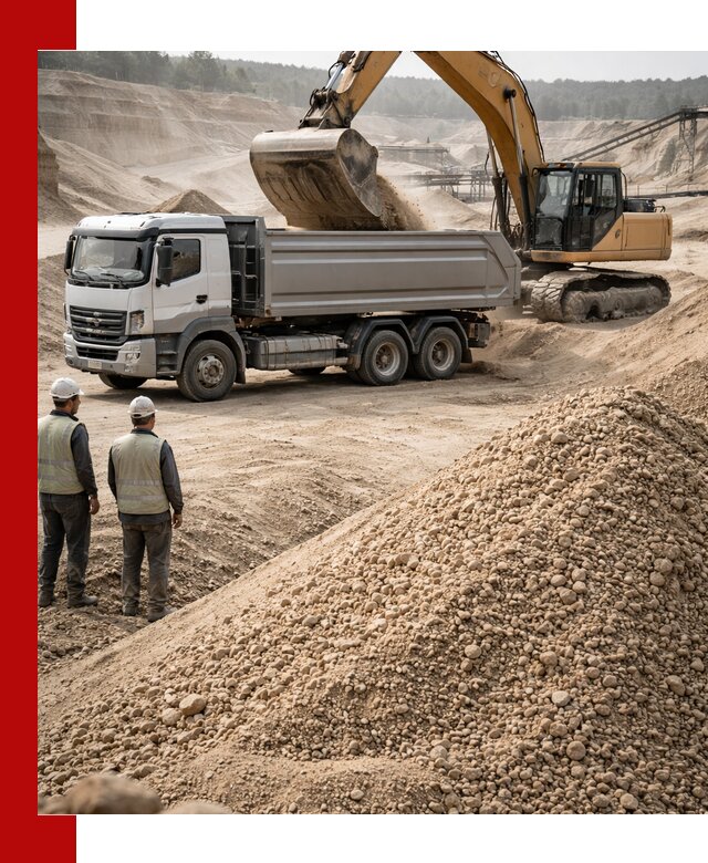 Карьерный крупнозернистый песок с доставкой в Курске