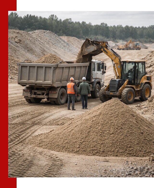 Карьерный среднезернистый песок с доставкой в Курске