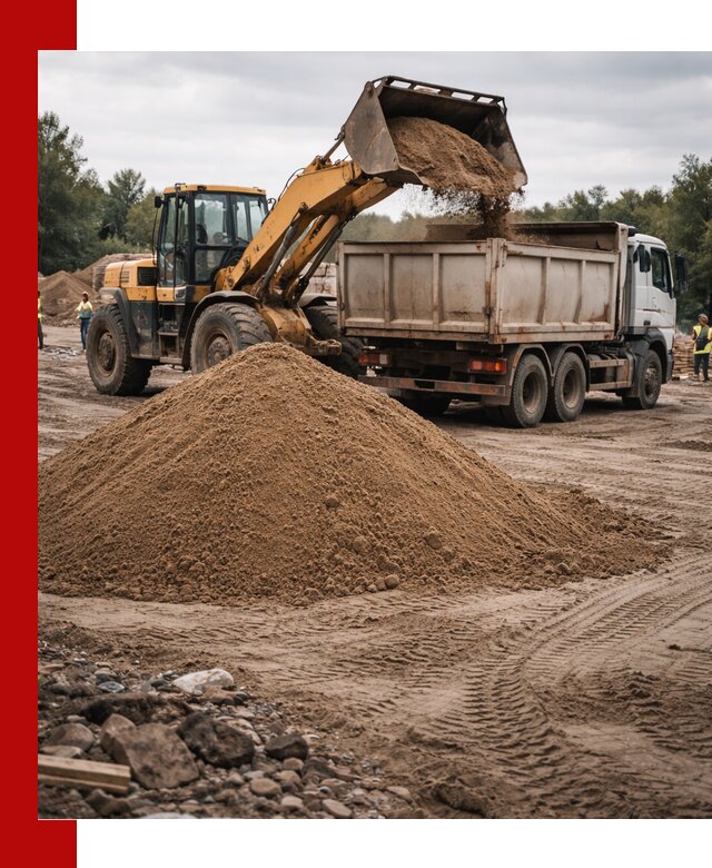 Доставка речного песка навалом в Курске быстро и выгодно