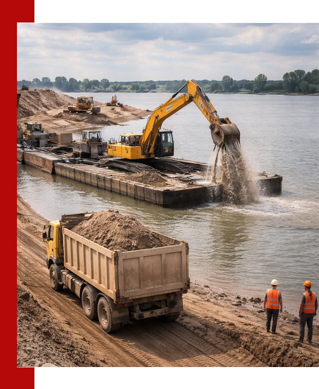 Намывной песок с доставкой в Курске оптом и в розницу