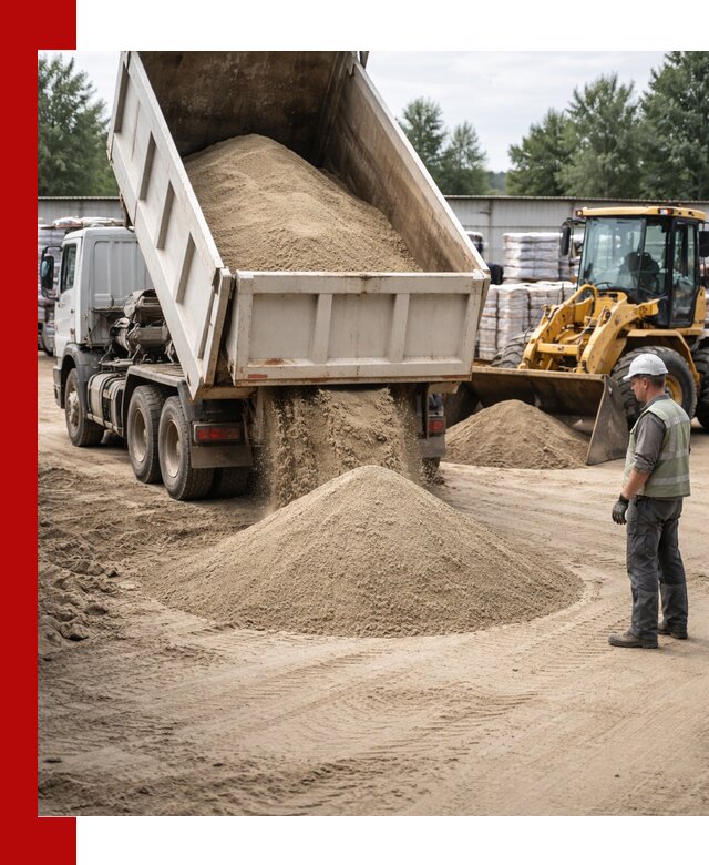 Поставка и доставка песка для бетона в Курске