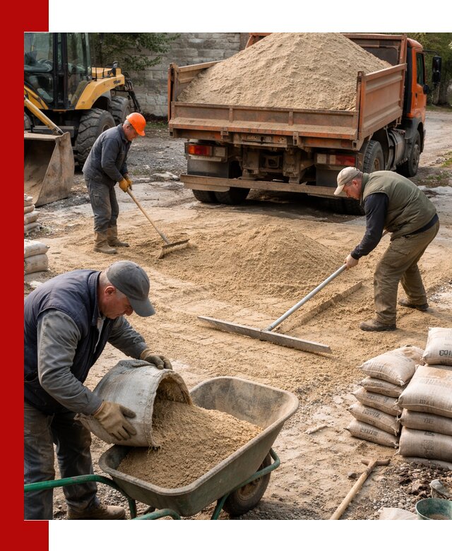 Поставка песка для стяжки в Курске с быстрой доставкой