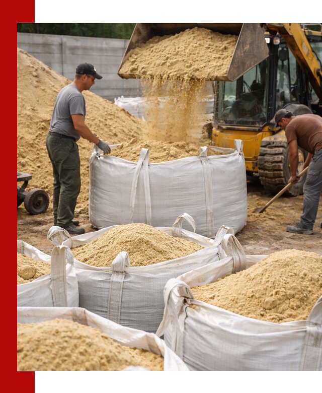 Поставка качественного песка для кладки в Курске