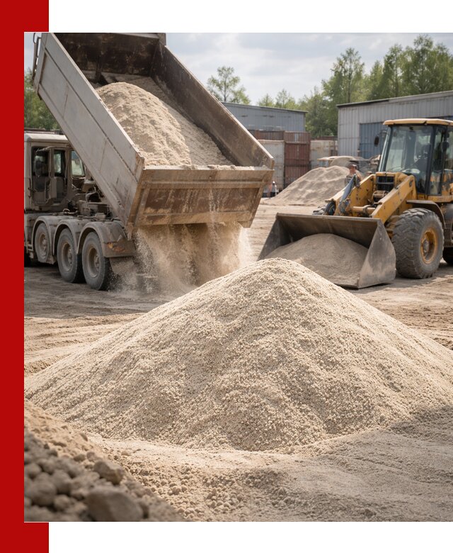 Кварцевый песок с доставкой в Курске для строительных работ