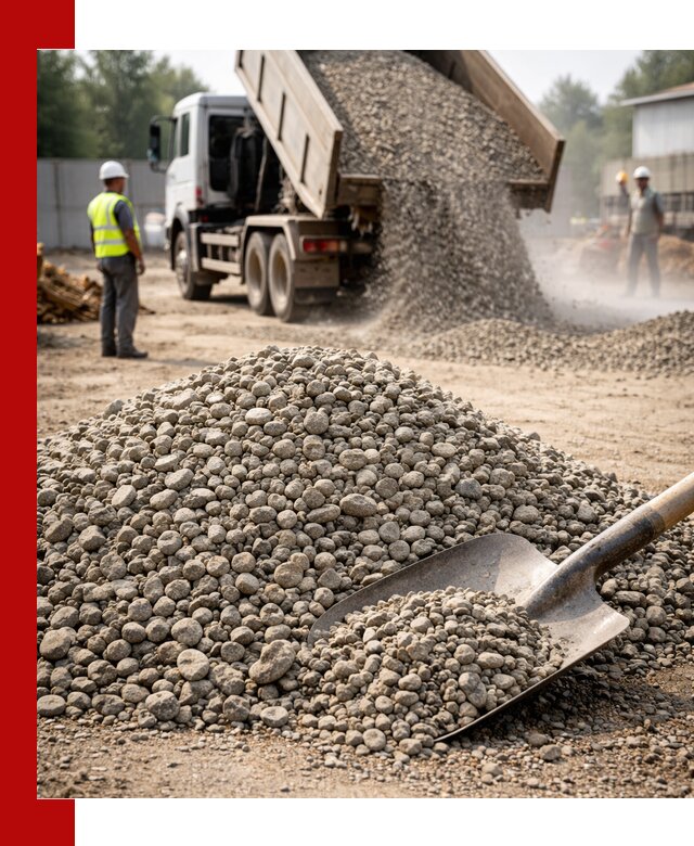 Доставка гравия фракции 20-40 в Курске с самосвалами