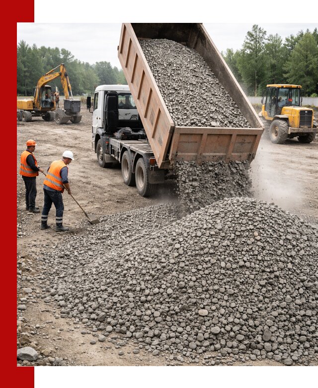 Доставка гравия фракции 40-70 в Курске оптом и в розницу