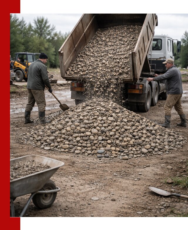 Доставка гальки речной оптом и в розницу в Курске