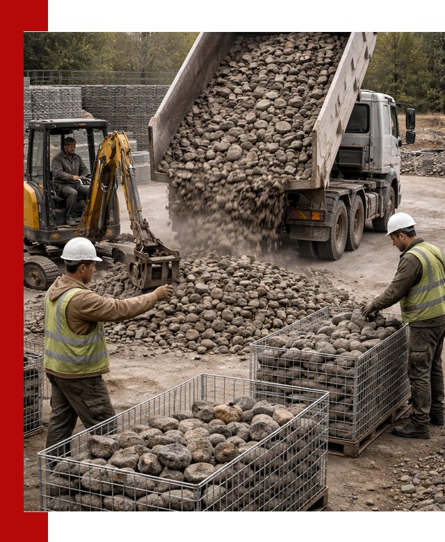 Камень для габионов фракция 100–201 в Курске