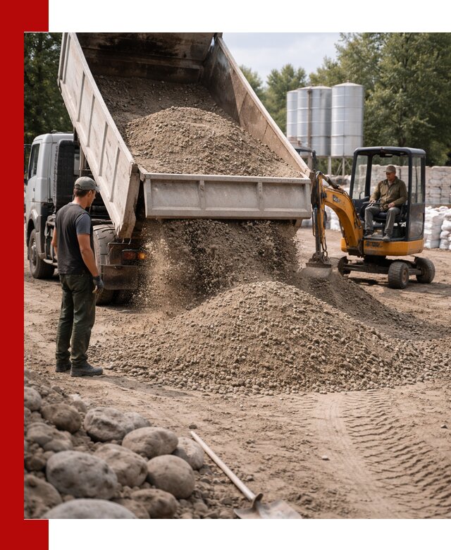 Доставка ПГС С3 в Курске самосвалами и миксерами