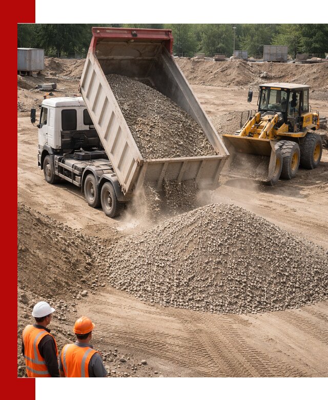 Щебень с песком (ЩГПС С2) с доставкой в Курске