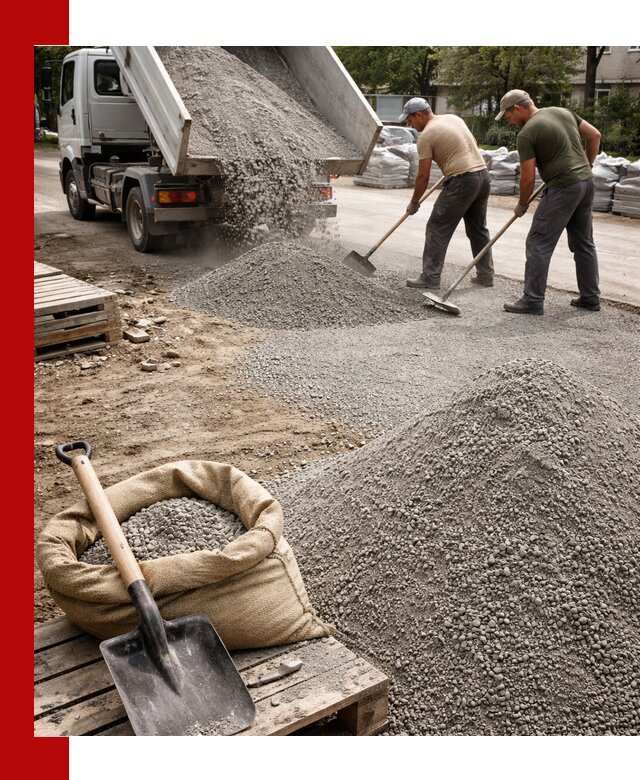 Отсев для тротуарной плитки в Курске — доставка и укладка