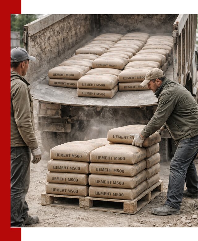 Цемент М500 с доставкой самосвалом в Курске