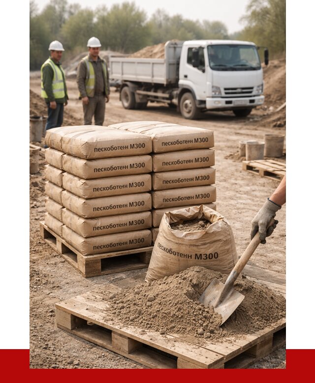 Пескобетон М300 в Курске с доставкой от 4847 р. за куб | ПРОНЕРУДКус