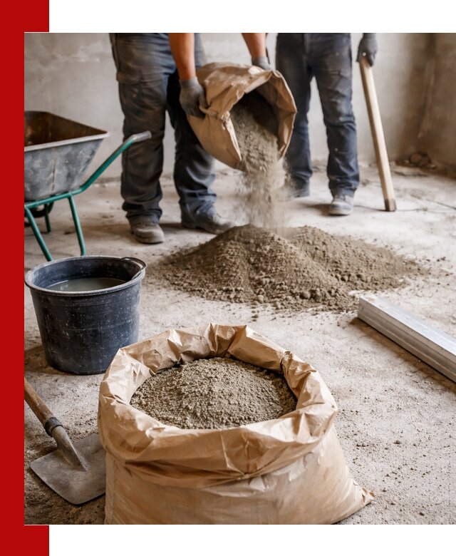 Доставка сухой смеси для стяжки в Курске