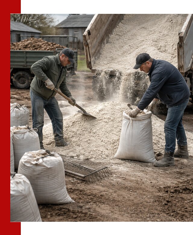 Доставка извести пушонки в Курске оптом и мелким оптом