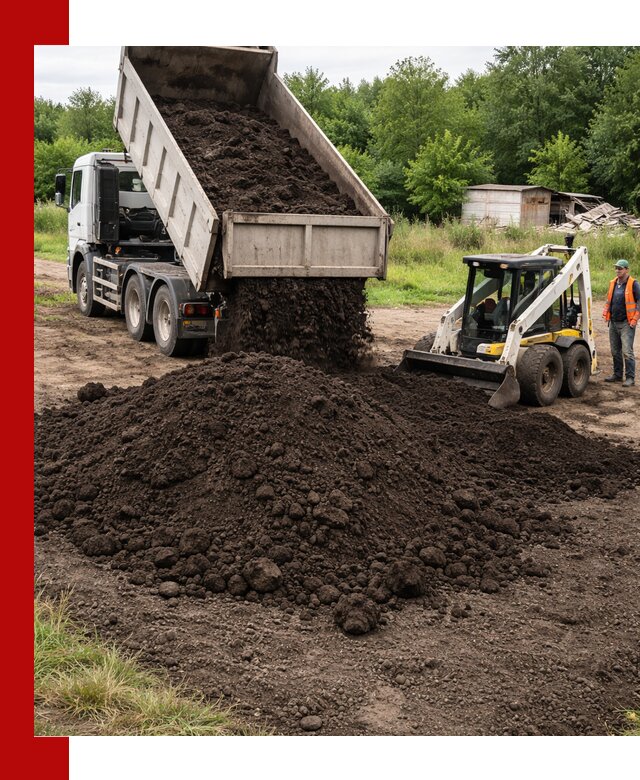 Поставка плодородной земли с доставкой самосвалом в Курске