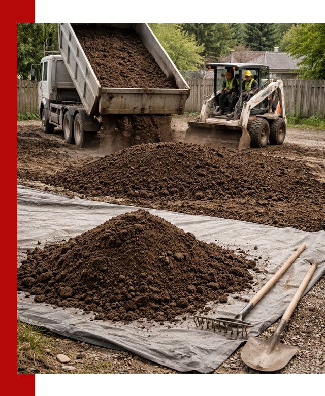 Грунт для отсыпки участка с доставкой в Курске