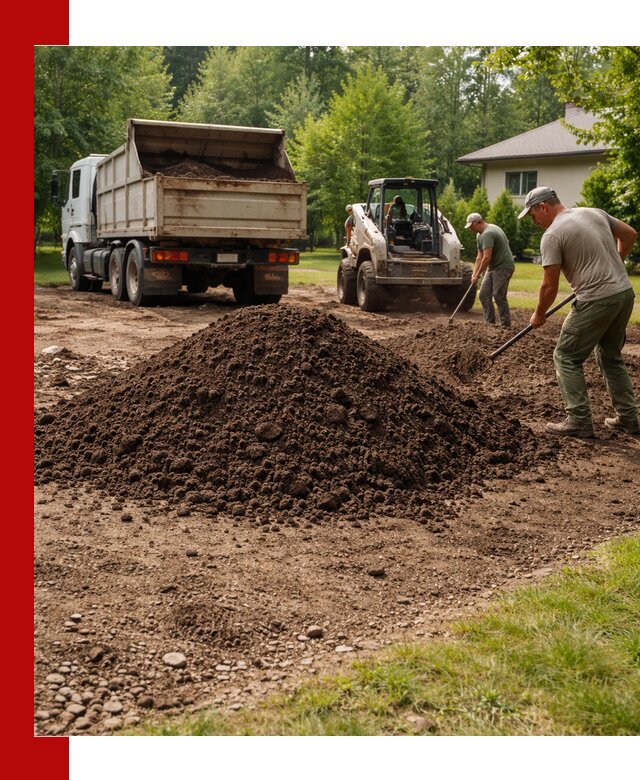 Доставка и укладка грунта для газона в Курске