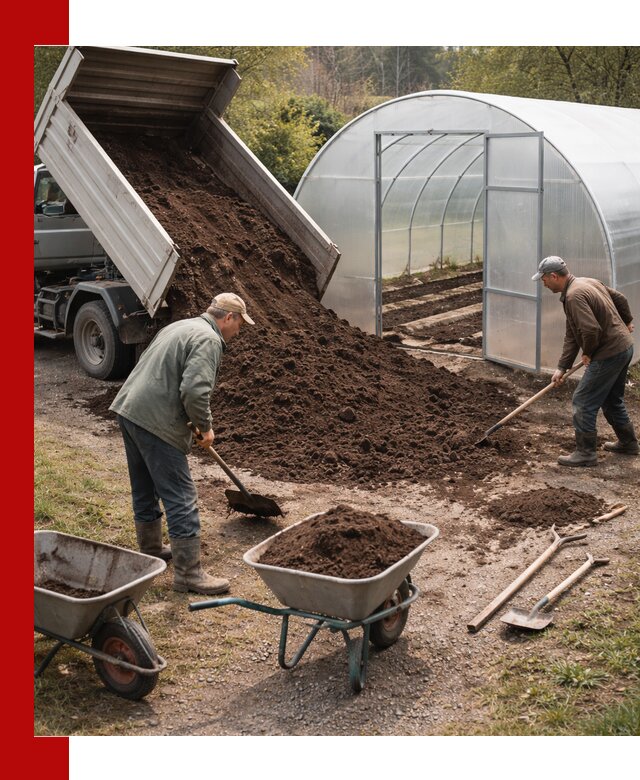 Грунт для теплицы с доставкой в Курске — плодородный субстрат под растения