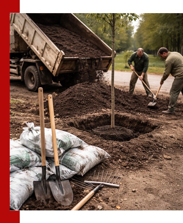Грунт для посадки деревьев в Курске — доставка и подготовка почвы