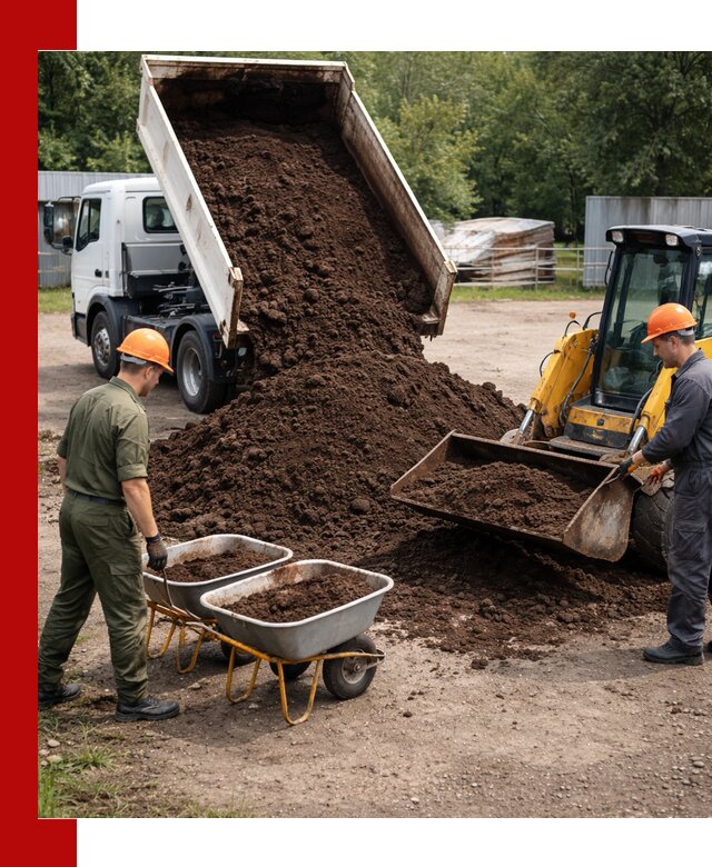 Доставка торфо-земляной смеси в Курске для огорода и ландшафта