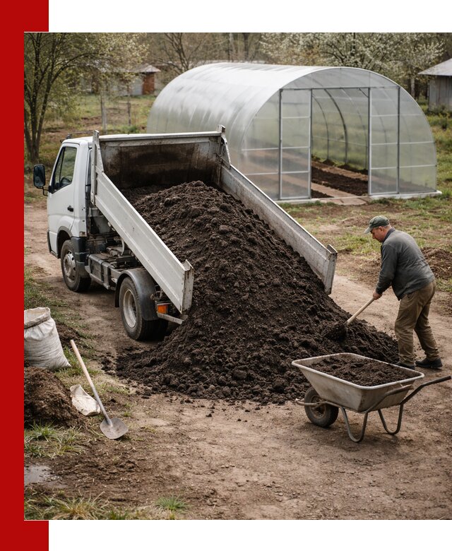 Чернозем для теплицы с доставкой в Курске