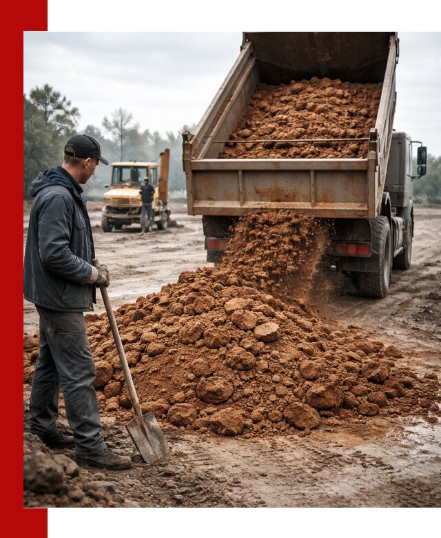 Глина для засыпки в Курске с доставкой самосвалами