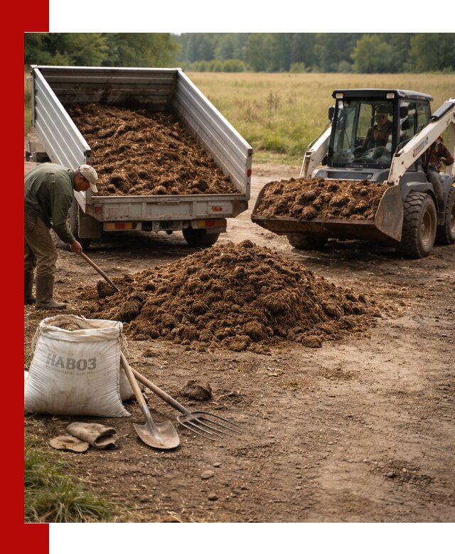 Доставка конского навоза в Курске с разгрузкой и доставкой на объект