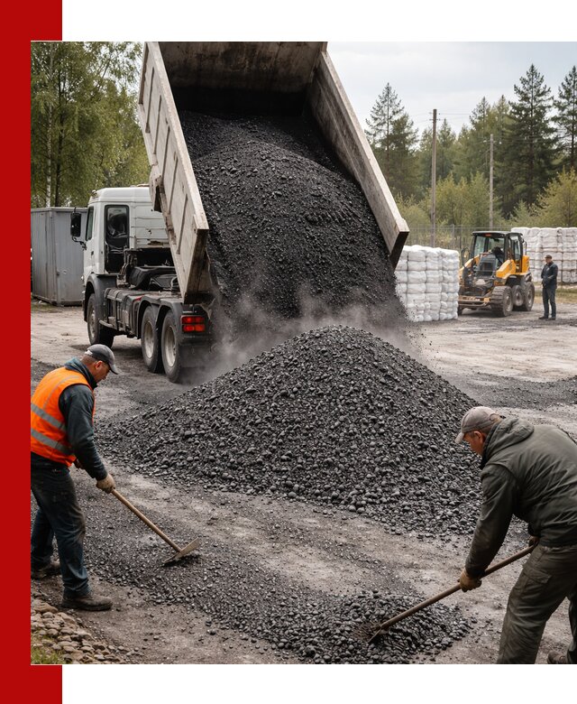 Доставка и продажа асфальтного гранулята в Курске