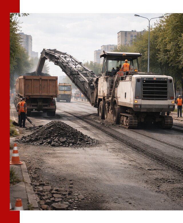 Фрезерованный асфальт в Курске — удаление и вывоз старого покрытия