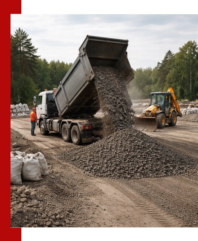 Доставка дробленого асфальта в Курске для дорожных работ