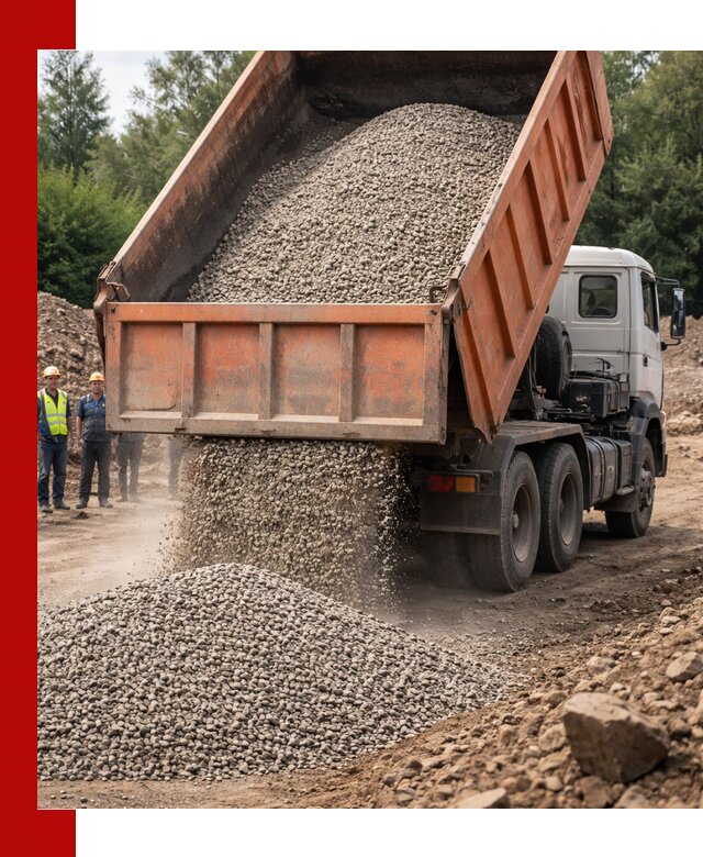 Доставка сыпучих материалов самосвалом в Курске быстро и надежно