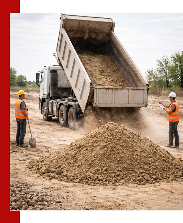 Доставка самосвалом 15 кубов в Курске за город и по городу