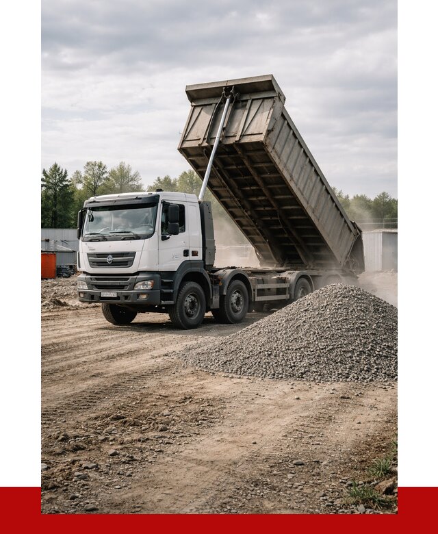 Доставка самосвалом 40 кубов в Курске от 9382 р. | ПРОНЕРУДКус